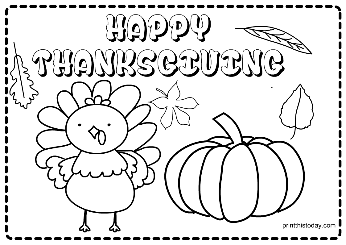 7 free printable thanksgiving placemats for kids
